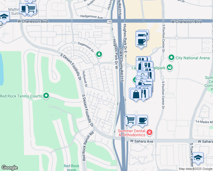 map of restaurants, bars, coffee shops, grocery stores, and more near 11242 Eureka Pass Court in Las Vegas