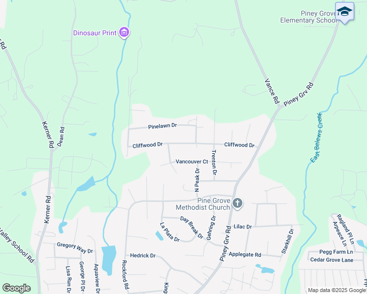 map of restaurants, bars, coffee shops, grocery stores, and more near 230 Cliffwood Drive in Kernersville