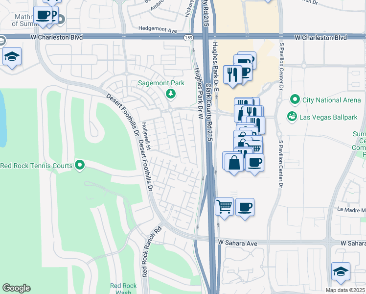 map of restaurants, bars, coffee shops, grocery stores, and more near 11239 Eureka Pass Court in Las Vegas