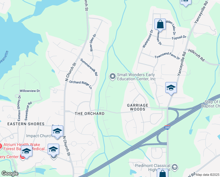 map of restaurants, bars, coffee shops, grocery stores, and more near 5206 Holly Ridge Road in Greensboro
