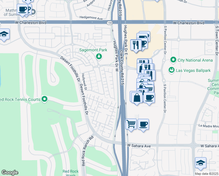 map of restaurants, bars, coffee shops, grocery stores, and more near 1998 Morro Vista Drive in Las Vegas