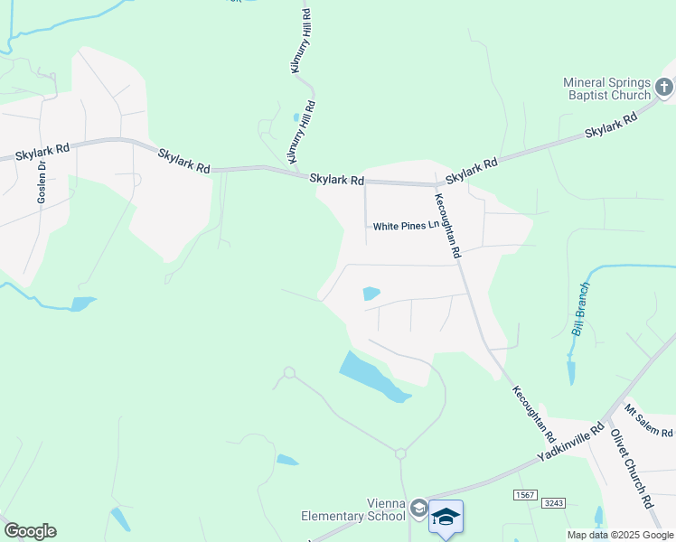 map of restaurants, bars, coffee shops, grocery stores, and more near 6552 Harrell Drive in Pfafftown