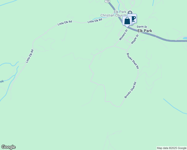 map of restaurants, bars, coffee shops, grocery stores, and more near 1056 Brooks Shell Road in Elk Park
