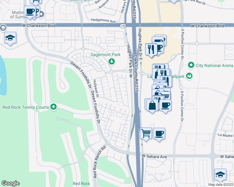 map of restaurants, bars, coffee shops, grocery stores, and more near 11246 Eureka Pass Court in Las Vegas