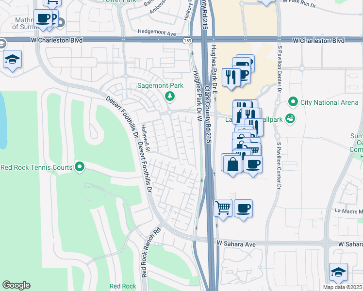 map of restaurants, bars, coffee shops, grocery stores, and more near 11238 Eureka Pass Court in Las Vegas