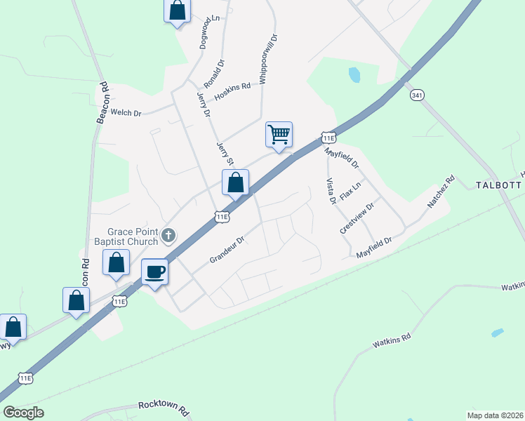 map of restaurants, bars, coffee shops, grocery stores, and more near 1205 Cole Drive in Jefferson City