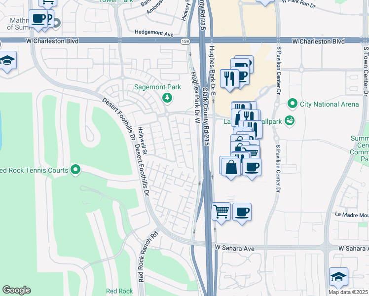 map of restaurants, bars, coffee shops, grocery stores, and more near 1978 Morro Vista Drive in Las Vegas