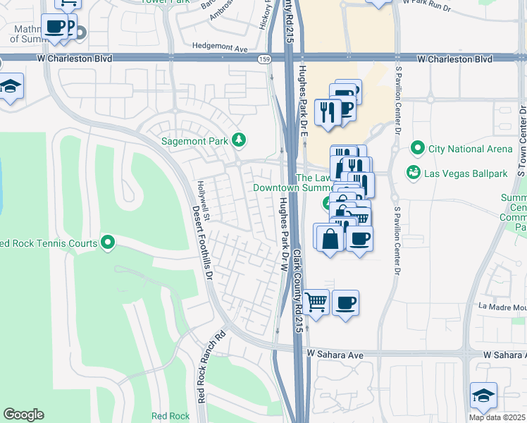 map of restaurants, bars, coffee shops, grocery stores, and more near 1978 Morro Vista Drive in Las Vegas