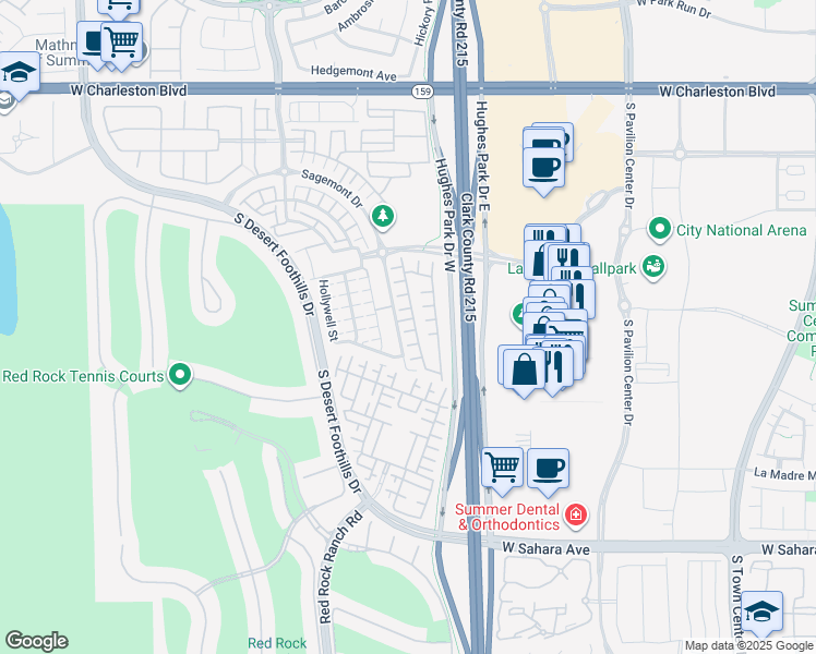 map of restaurants, bars, coffee shops, grocery stores, and more near 11238 Eureka Pass Court in Las Vegas