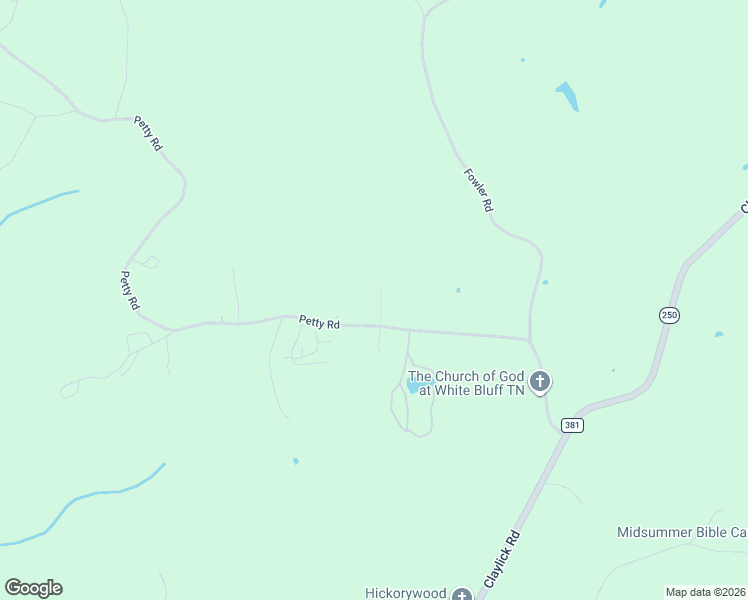 map of restaurants, bars, coffee shops, grocery stores, and more near 1164A Petty Road in White Bluff