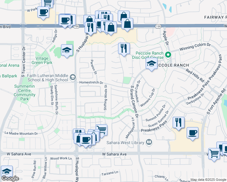 map of restaurants, bars, coffee shops, grocery stores, and more near 9757 Edifice Avenue in Las Vegas
