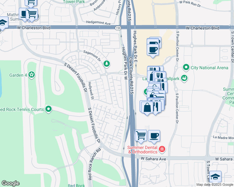 map of restaurants, bars, coffee shops, grocery stores, and more near 11242 Eureka Pass Court in Las Vegas