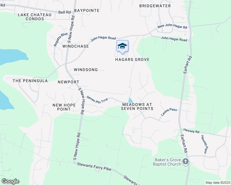 map of restaurants, bars, coffee shops, grocery stores, and more near 5840 Seven Points Trace in Nashville
