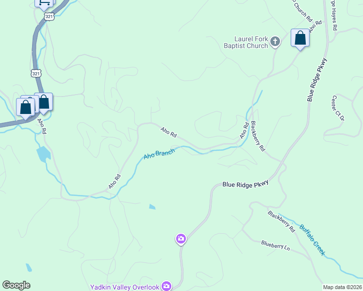 map of restaurants, bars, coffee shops, grocery stores, and more near 290 Cobble Creek Lane in Boone