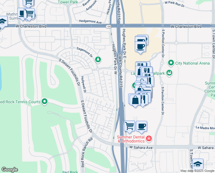 map of restaurants, bars, coffee shops, grocery stores, and more near 1948 Morro Vista Drive in Las Vegas
