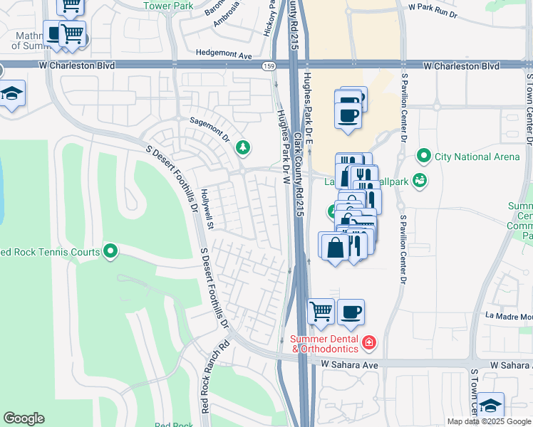 map of restaurants, bars, coffee shops, grocery stores, and more near 1948 Morro Vista Drive in Las Vegas