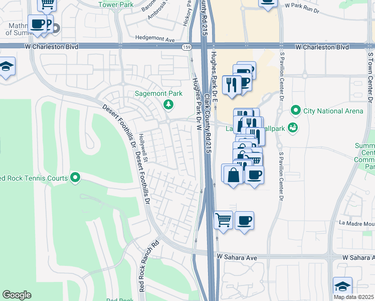 map of restaurants, bars, coffee shops, grocery stores, and more near 11216 Buelton Court in Las Vegas