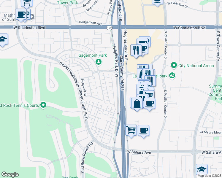 map of restaurants, bars, coffee shops, grocery stores, and more near 11212 Buelton Court in Las Vegas