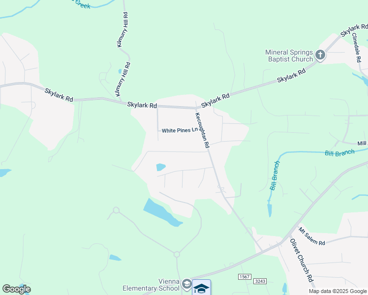 map of restaurants, bars, coffee shops, grocery stores, and more near 6455 Harrell Drive in Pfafftown