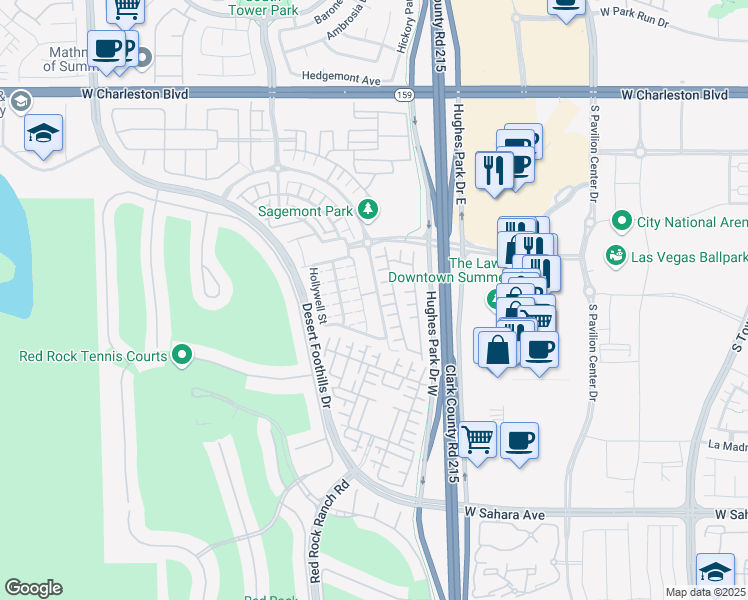 map of restaurants, bars, coffee shops, grocery stores, and more near 1957 Cape Cod Landing Drive in Las Vegas