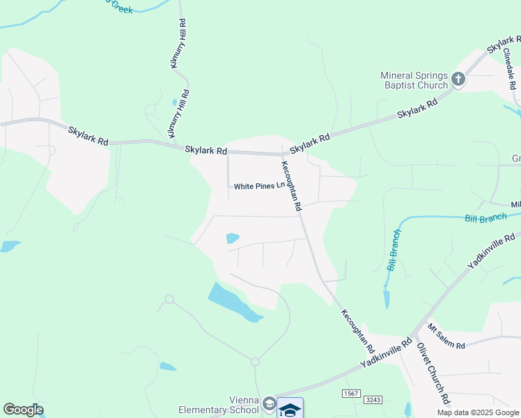map of restaurants, bars, coffee shops, grocery stores, and more near 6455 Harrell Drive in Pfafftown