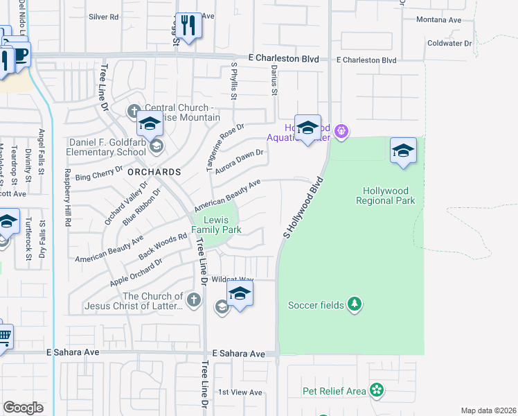 map of restaurants, bars, coffee shops, grocery stores, and more near 6548 Candy Apple Circle in Las Vegas
