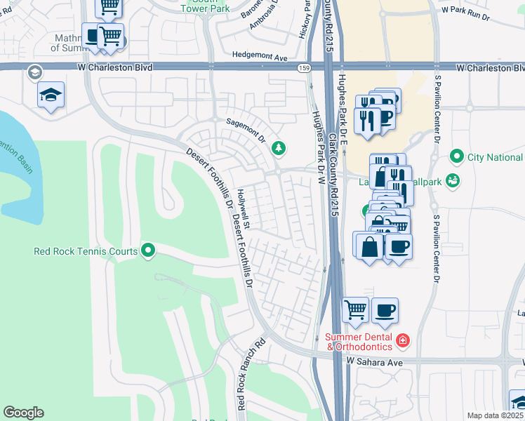 map of restaurants, bars, coffee shops, grocery stores, and more near 1944 Granemore Street in Las Vegas