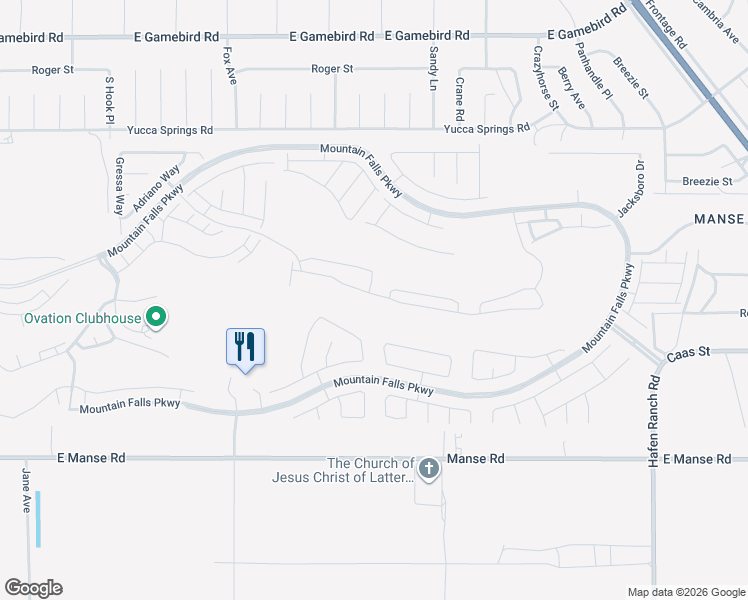 map of restaurants, bars, coffee shops, grocery stores, and more near 5341 East La Campana Drive in Pahrump