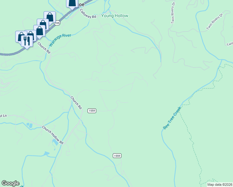 map of restaurants, bars, coffee shops, grocery stores, and more near 167 Canopy Drive in Boone