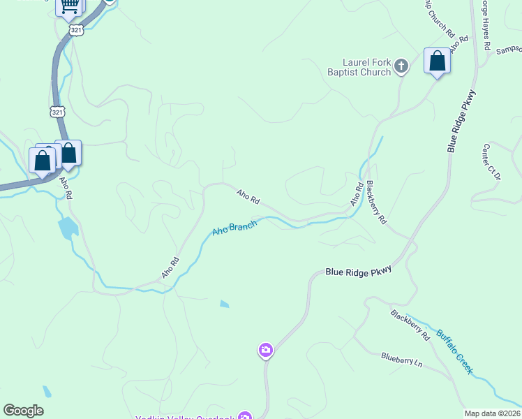 map of restaurants, bars, coffee shops, grocery stores, and more near 290 Cobble Creek Lane in Boone