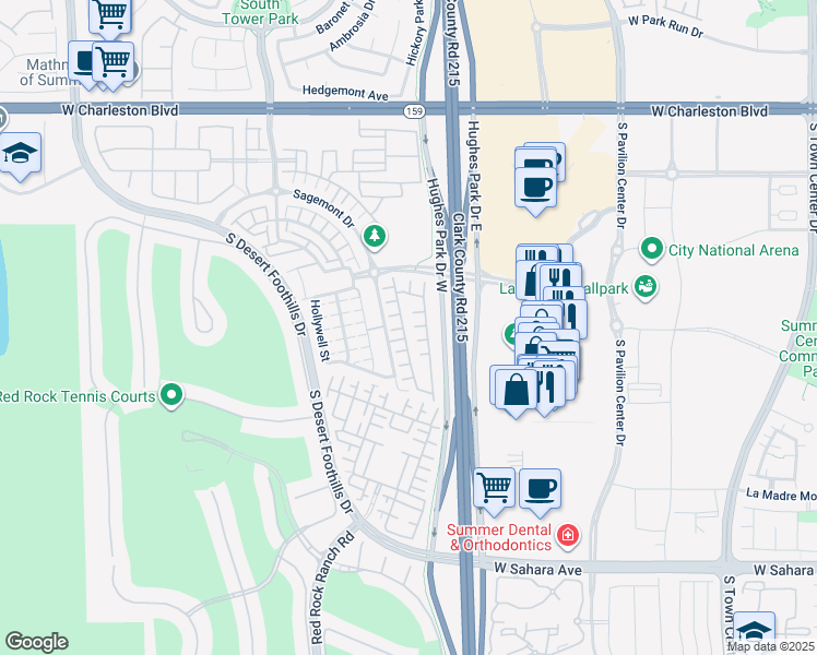 map of restaurants, bars, coffee shops, grocery stores, and more near 1918 Morro Vista Drive in Las Vegas