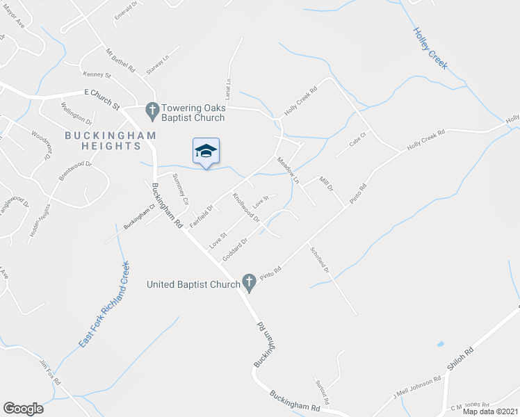 map of restaurants, bars, coffee shops, grocery stores, and more near 242 Love Street in Greeneville