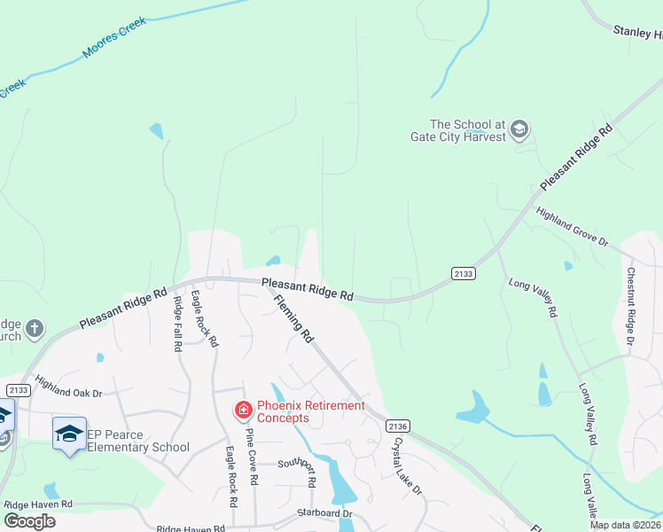 map of restaurants, bars, coffee shops, grocery stores, and more near 5401 White Blossom Drive in Greensboro