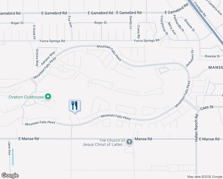 map of restaurants, bars, coffee shops, grocery stores, and more near 5341 East La Campana Drive in Pahrump