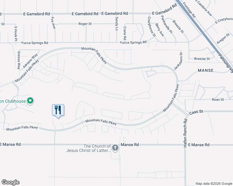 map of restaurants, bars, coffee shops, grocery stores, and more near 5490 San Pietro Drive in Pahrump