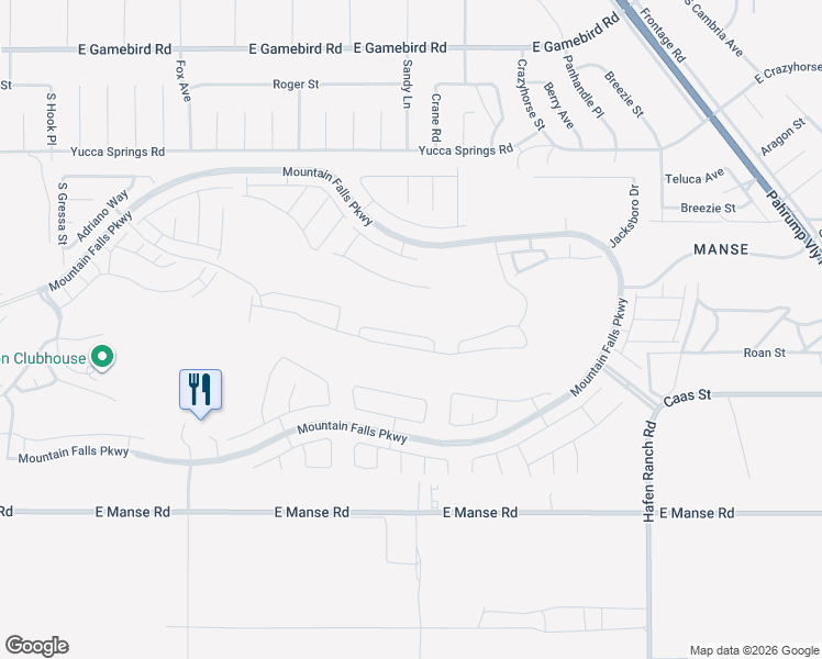 map of restaurants, bars, coffee shops, grocery stores, and more near 5490 San Pietro Drive in Pahrump