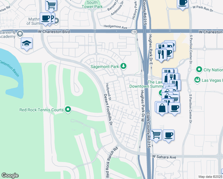 map of restaurants, bars, coffee shops, grocery stores, and more near 1871 Granemore Street in Las Vegas