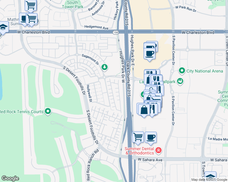 map of restaurants, bars, coffee shops, grocery stores, and more near 11242 Eureka Pass Court in Las Vegas