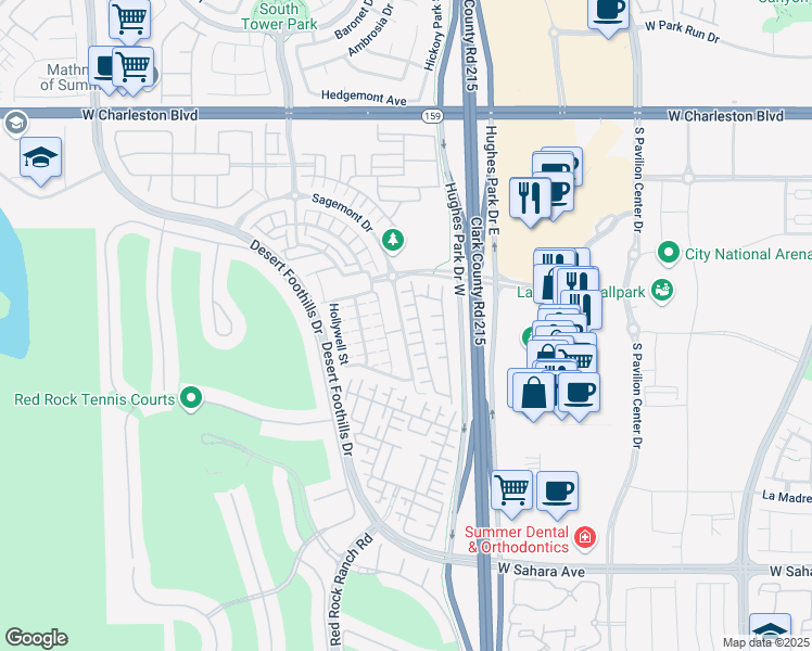 map of restaurants, bars, coffee shops, grocery stores, and more near 11242 Eureka Pass Court in Las Vegas