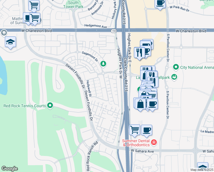 map of restaurants, bars, coffee shops, grocery stores, and more near 11247 Almador Vista Court in Las Vegas