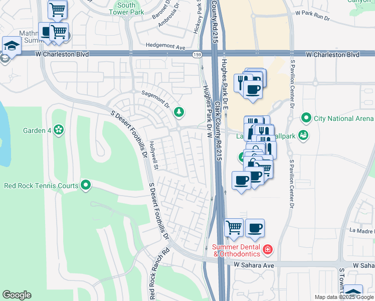 map of restaurants, bars, coffee shops, grocery stores, and more near 11239 Almador Vista Court in Las Vegas