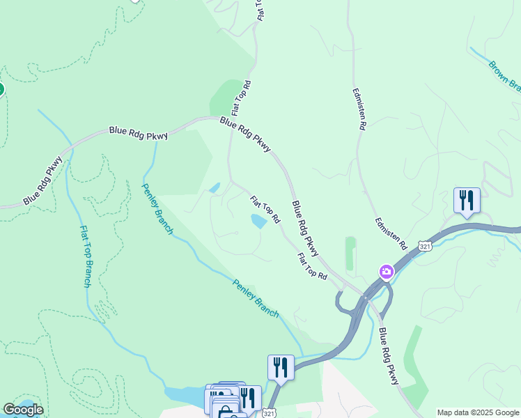 map of restaurants, bars, coffee shops, grocery stores, and more near 2352 Flat Top Road in Blowing Rock