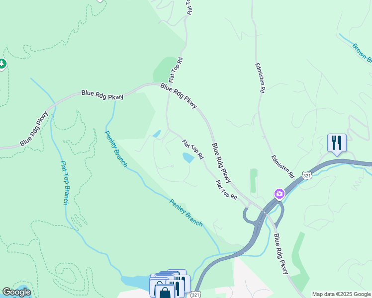 map of restaurants, bars, coffee shops, grocery stores, and more near 2352 Flat Top Road in Blowing Rock