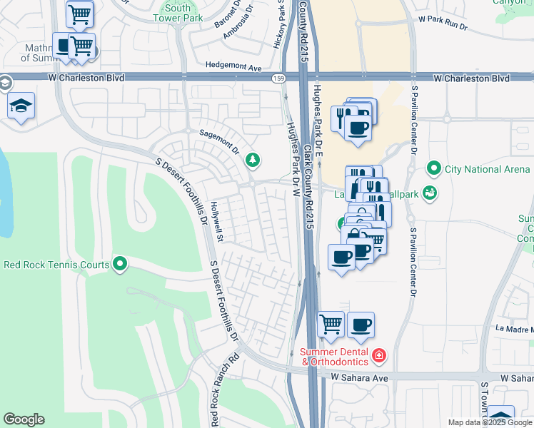 map of restaurants, bars, coffee shops, grocery stores, and more near 11235 Almador Vista Court in Las Vegas