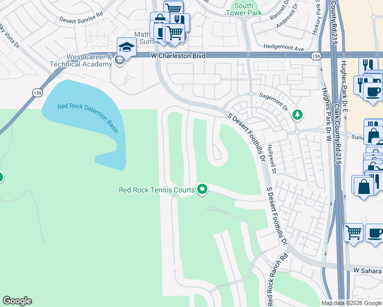 map of restaurants, bars, coffee shops, grocery stores, and more near 2068 Orchard Mist Street in Las Vegas