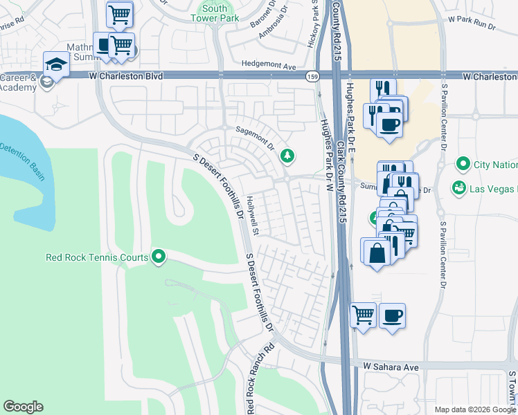 map of restaurants, bars, coffee shops, grocery stores, and more near 1871 Granemore Street in Las Vegas
