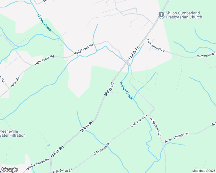 map of restaurants, bars, coffee shops, grocery stores, and more near 1832 Shiloh Road in Greeneville