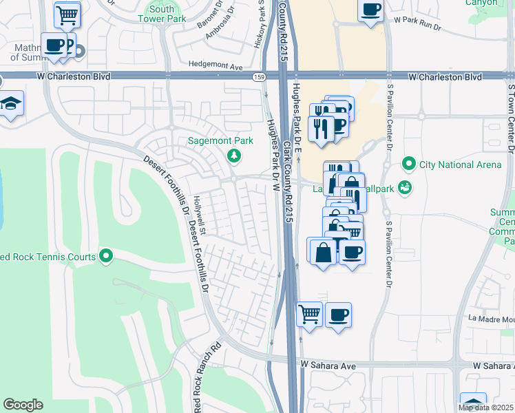 map of restaurants, bars, coffee shops, grocery stores, and more near 11221 Shasta Ridge Court in Las Vegas