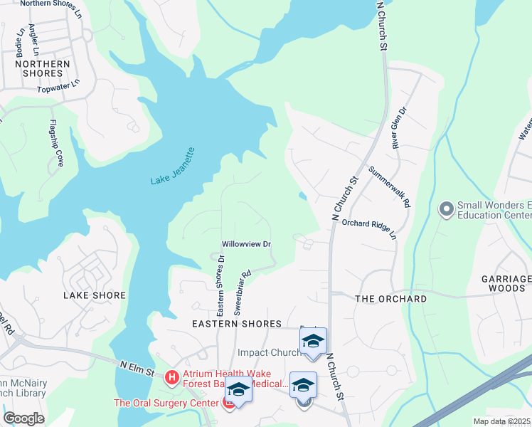 map of restaurants, bars, coffee shops, grocery stores, and more near 214 Lucas Park Drive in Greensboro