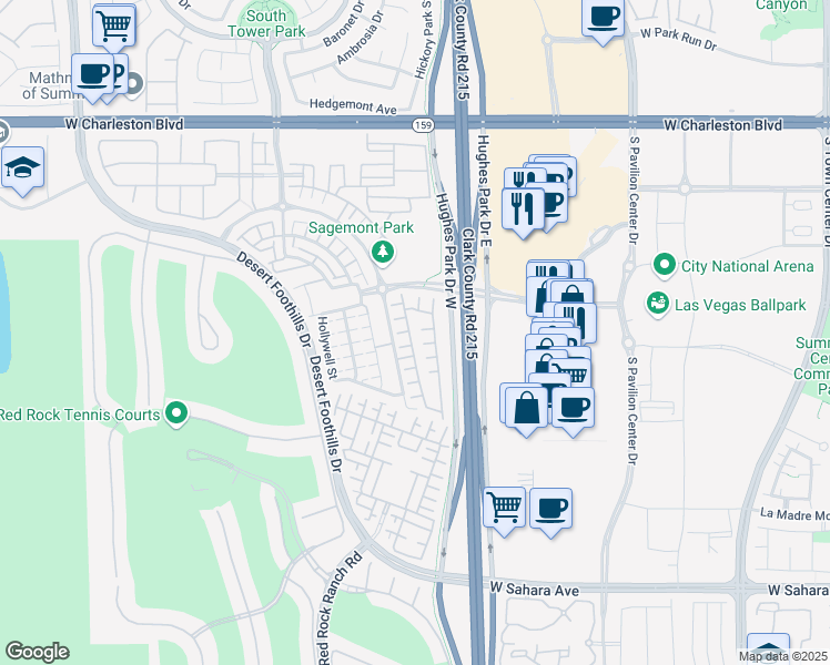 map of restaurants, bars, coffee shops, grocery stores, and more near 1878 Morro Vista Drive in Las Vegas